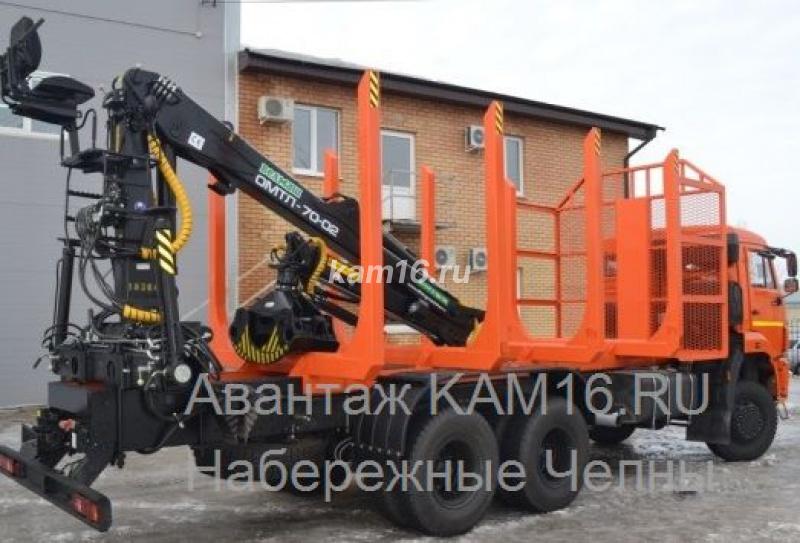 Сортиментовоз КАМАЗ 65111 с манипулятором ОМТЛ 70.02